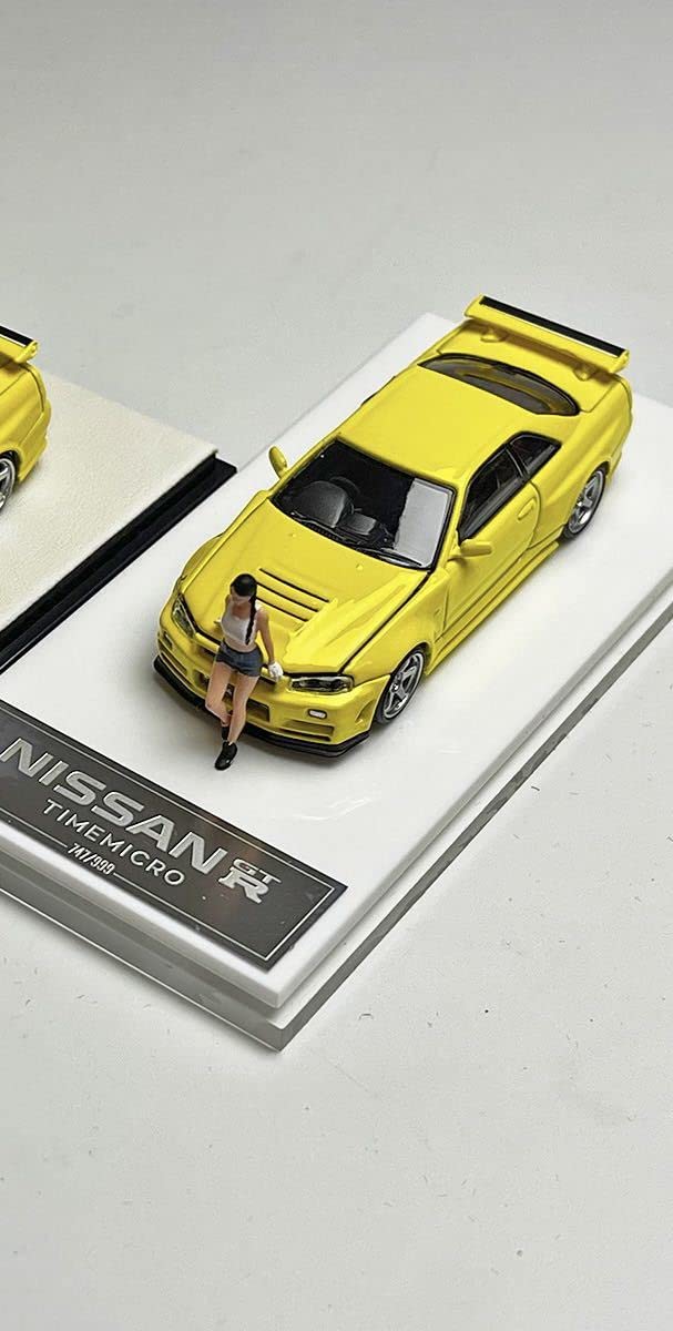 Amazon.co.jp: 1/64 TIMEMICRO NISSAN GTR R34 HOOD OPENABLE YELLOW
