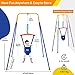 FUNLIO Baby Jumper with Stand for 6-24 Months, Infant Jumper for Indoor/Outdoor Play,Baby Bouncer for Baby Girl/Boy, with Adjustable Chain, Easy to Assemble & Store (with Stand) - Blue