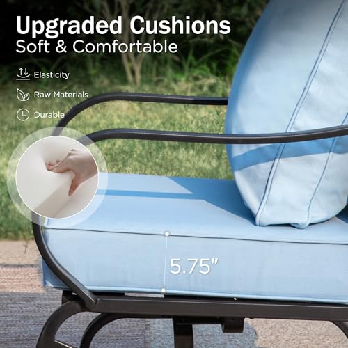 PHI-VILLA-Patio-Furniture-Set-with-Fire-Pit-Table1x-3-Seat-Wide-Deep-Seating-Bench-Sofa-2-Swivel-Sofa-Chair-2-x-Leg-Sofa-Chairs1-Fire-Pit-TableOutdoor-Conversation-Set-for-7Light-Blue PHI VILLA Patio Furniture Set with Fire Pit Table1x 3 Seat Wide Deep Seating Bench Sofa 2 Swivel Sofa Chair 2 x Leg Sofa Chairs1 Fire Pit TableOutdoor Conversation Set for 7Light Blue