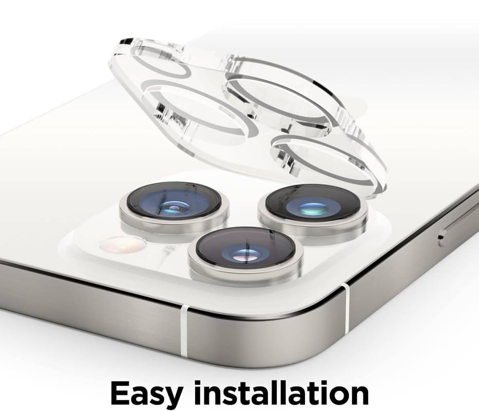 Image of XYKOS iPhone 15 Pro /15 Pro Max Camera Lens Protector Truly Shatterproof, Scratch-Resistant, 9H Hardness, Anti-Fingerprint, Camera Screen Protection Cover Accessories, Transparent