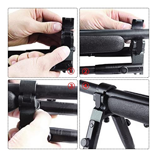 FOCUHUNTER Bipod Tactical Barrel Mount Bipod 8-10 Inches - Swivel Stud Extendable Spring Tension Adjustable for Air Rifle - Image 6