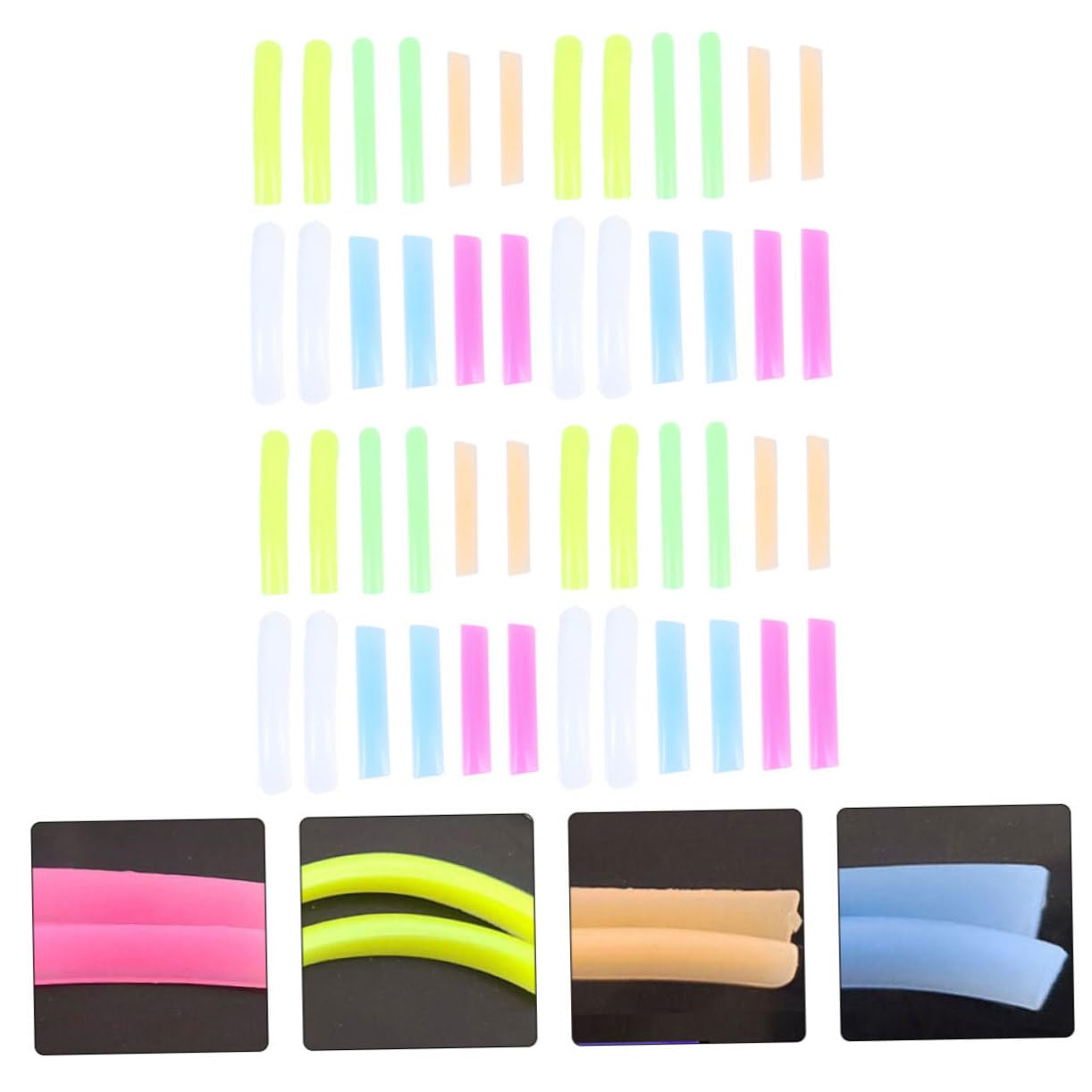 FRCOLOR 72pares Almohadillas De Silicona Para Permanentes De Pestañas Herramienta Auxiliar Para Levantamiento De Pestañas Diseño Curvado Compatible Formas De Ojos