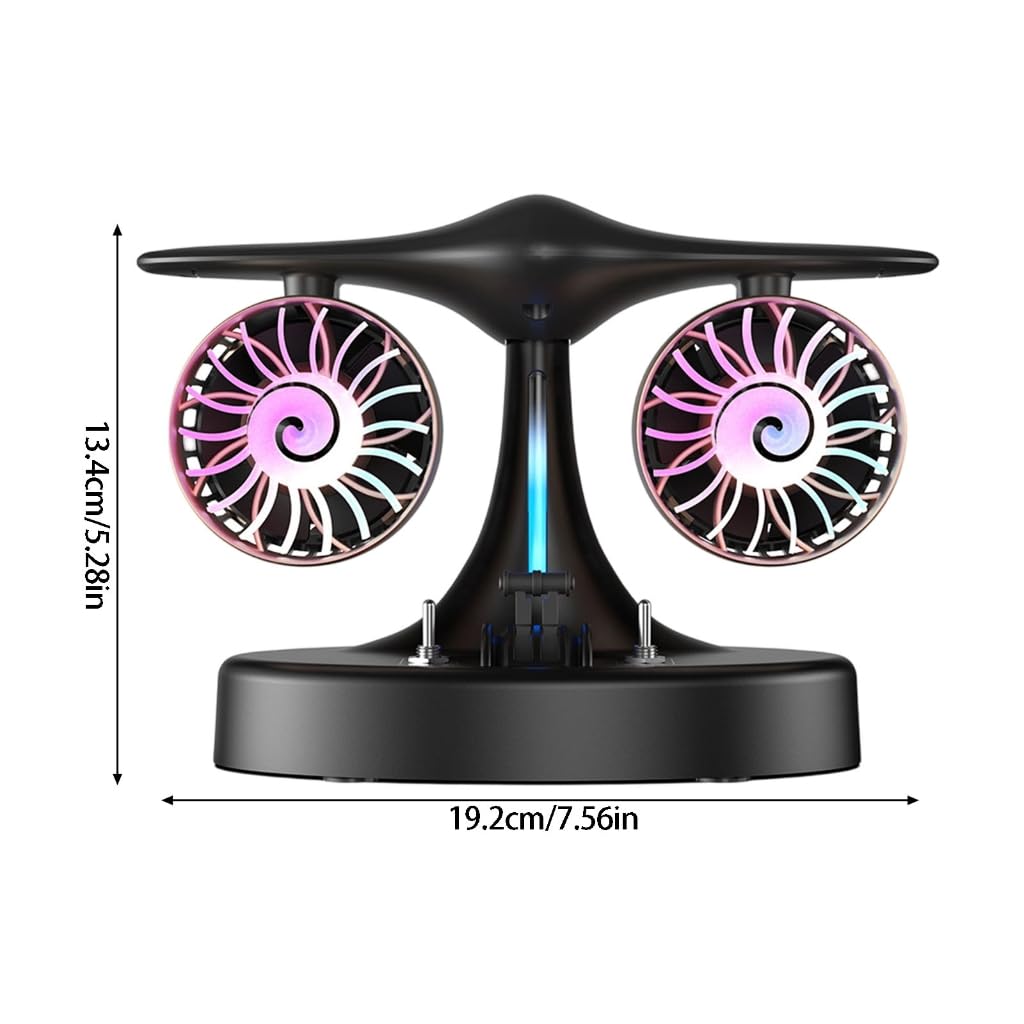 Ventilador de escritorio de 5000 mAh, con forma de plano, doble cabeza, recargable, dispositivo de refrigeración con textura de plástico para viajes y refrigeración