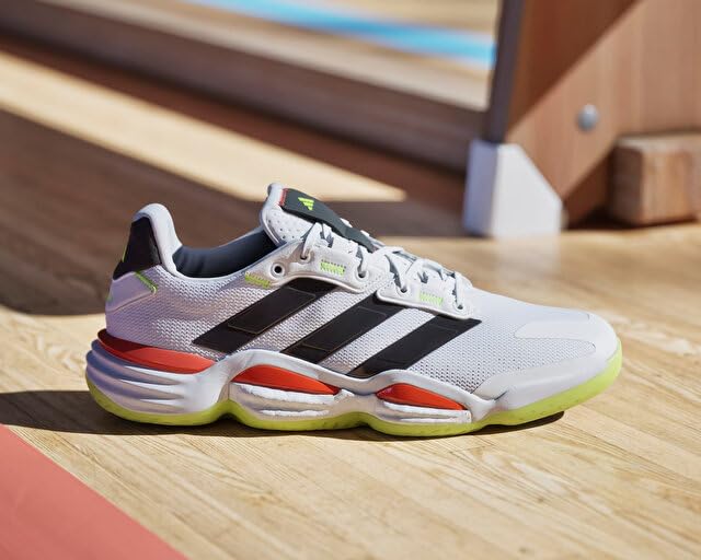 adidas Herren Stabil 16 Indoor Shoes, Cloud White/Aurora Met. / Aurora Plum, 41 1/3 EU – Ansicht 3