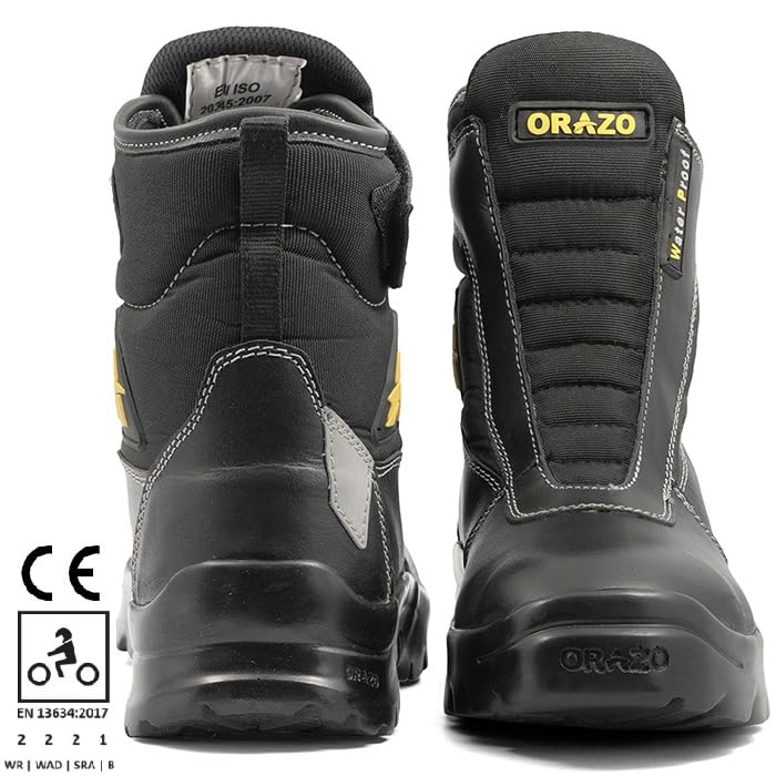 Image of ORAZO PICUS TRAIL - Water-PROOF - CE Certified - EN13634:2017 - Level 2,2,2,1 - Motorcycle Riding Boots