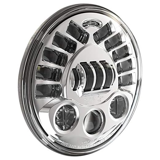 J.W. Speaker 0555031 7in. 8790 LED Adaptive 2 Headlight without Mounting Ring - Chrome