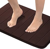 Vista 11 de Flamingo P Tapete de baño de espuma viscoelástica, antideslizante, de secado rápido, lavable a máquina, tapete de baño grueso para suelo de baño