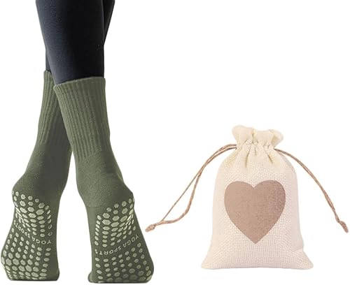 Elufly Calcetines antideslizantes de yoga para mujer, para pilates, barra pura, ballet, danza, calcetines antideslizantes