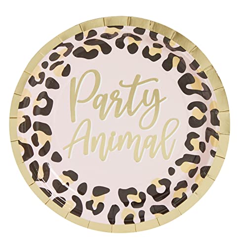 Sparkle And Bash DOGHU Cheetah Print Paper Plates For Party Animal Safari Birthday Supplies thumb #4