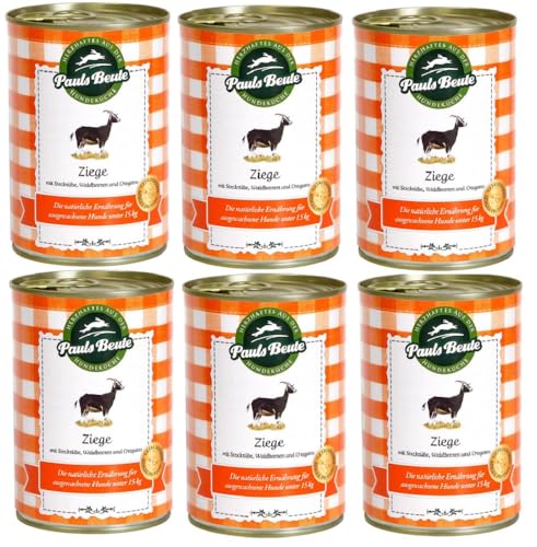 Pauls Beute Sparpack Ziege 6X 400g Nassfutter