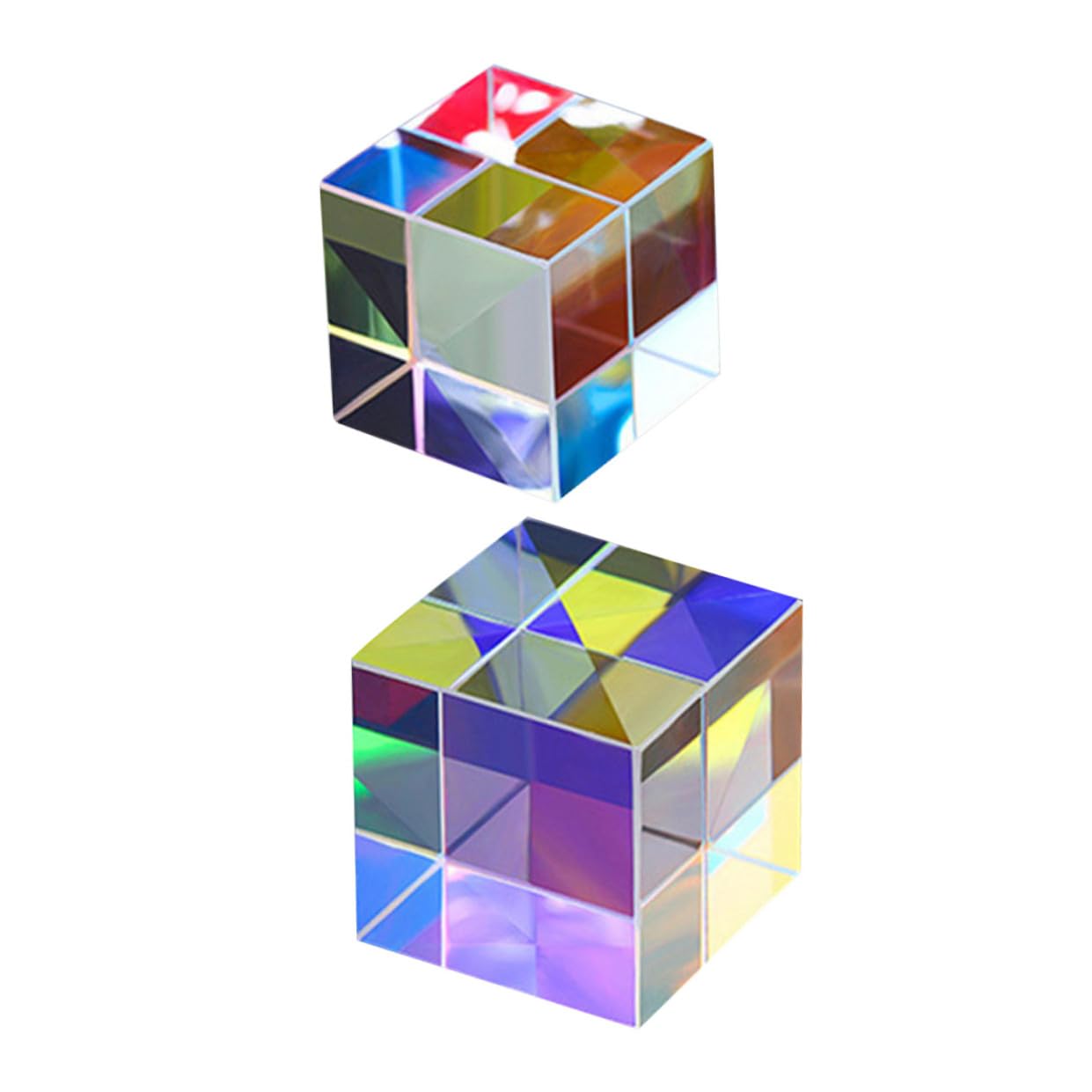 Toyvian 4piezas Prisma Óptico Forma De Cubo Para Experimentos De Física Juguete Educativo y Fotografía Material Duradero Para Aprendizaje y Decoración