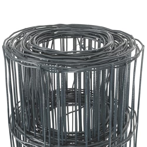 VOSS.garden 10m Gitterzaun 100cm Premium Maschendrahtzaun 100x75mm Gartenzaun anthrazit Wetterfest Punktgeschweißt