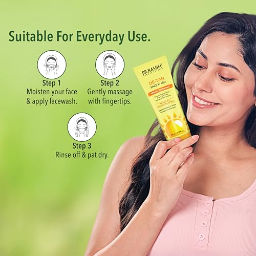 Image of DR.RASHEL De-Tan Face Wash With Natural Extracts & Fruits Infused Facewash Deep Cleansing And Skin Brightening For Oily & Dry Skin - 100 ML