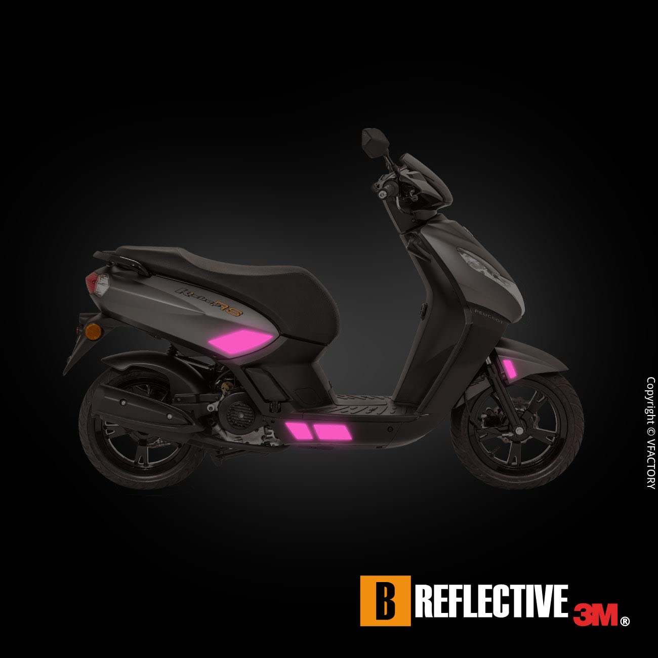 VFLUO EVO-ONE 2™, Kit 5 Adesivi Retroriflettenti SHARK EVO-ONE 2™ E Compatibile Con Tutti I - 3