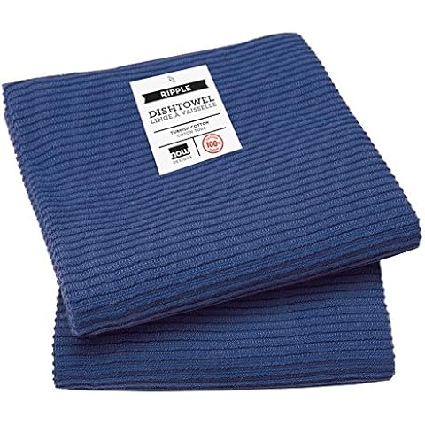 Now Designs Ripple Kitchen Towel, Set of 2, Indigo Cover