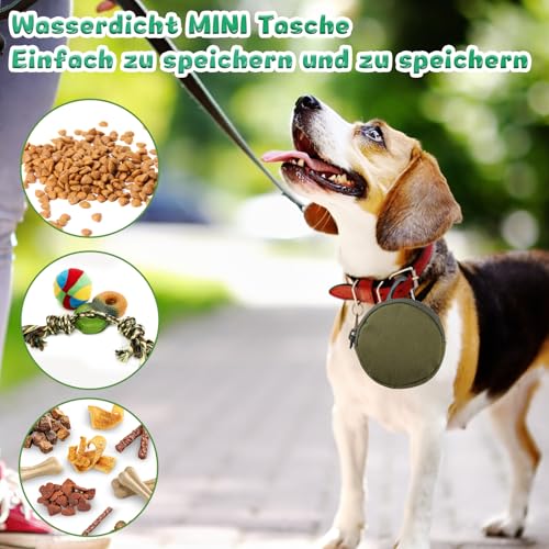 3er Set Leckerlitasche für Hunde – wasserdichte Hundeleckerli Tasche mit Karabiner, Futterbeutel Hundetraining, Kleine Leckerlibeutel für Hunde, Futtertasche Hund zum Training und Erziehung