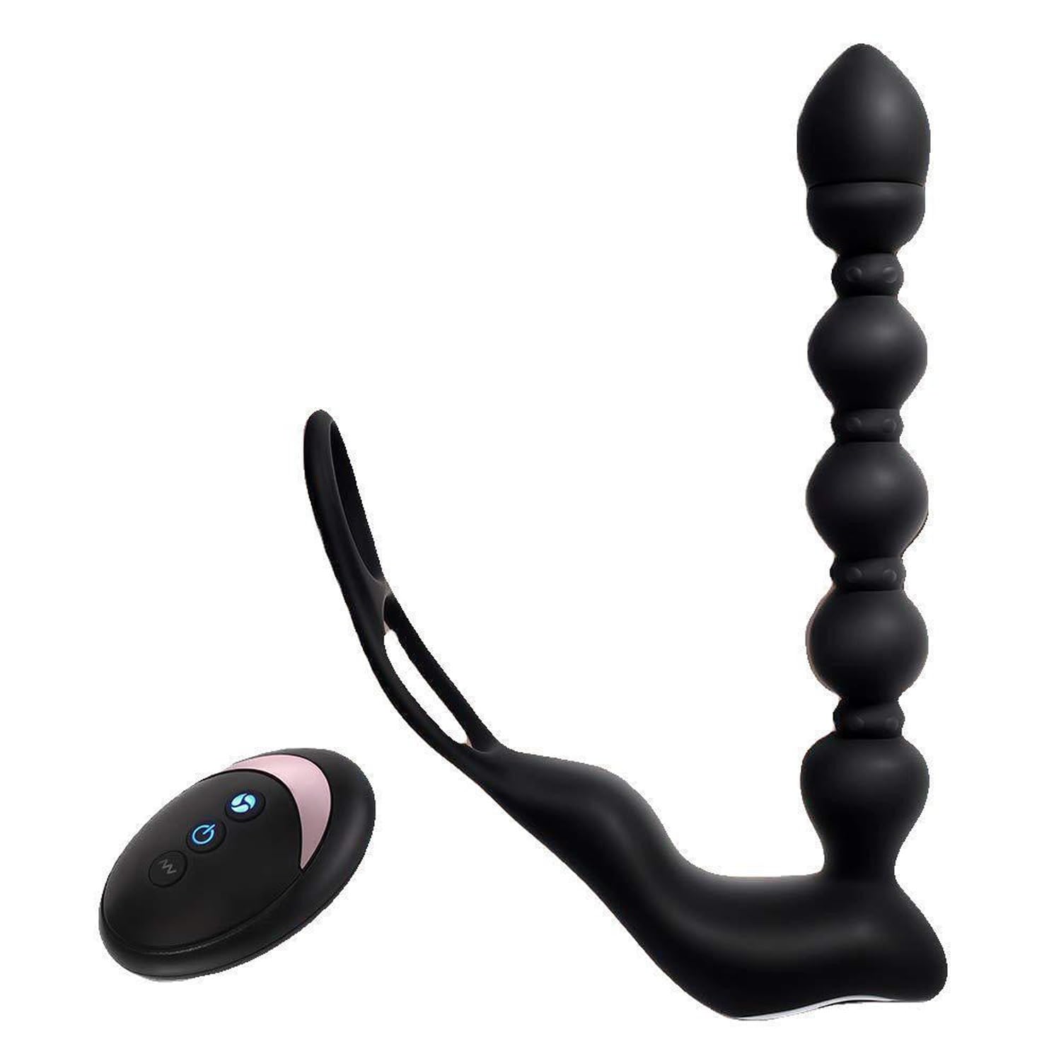 Multifunctional massager, USB charging, adjustable shock-absorbing ring, body massager, with wireless remote control, 10 modes