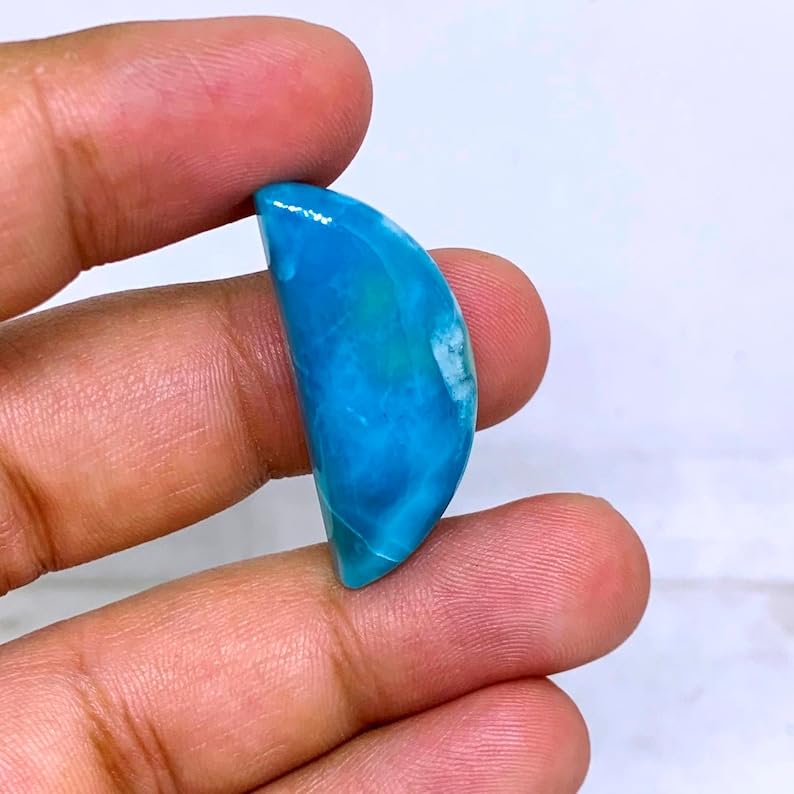 Larimar précieux cabochon de qualité pour pendentifs d'exception - 3