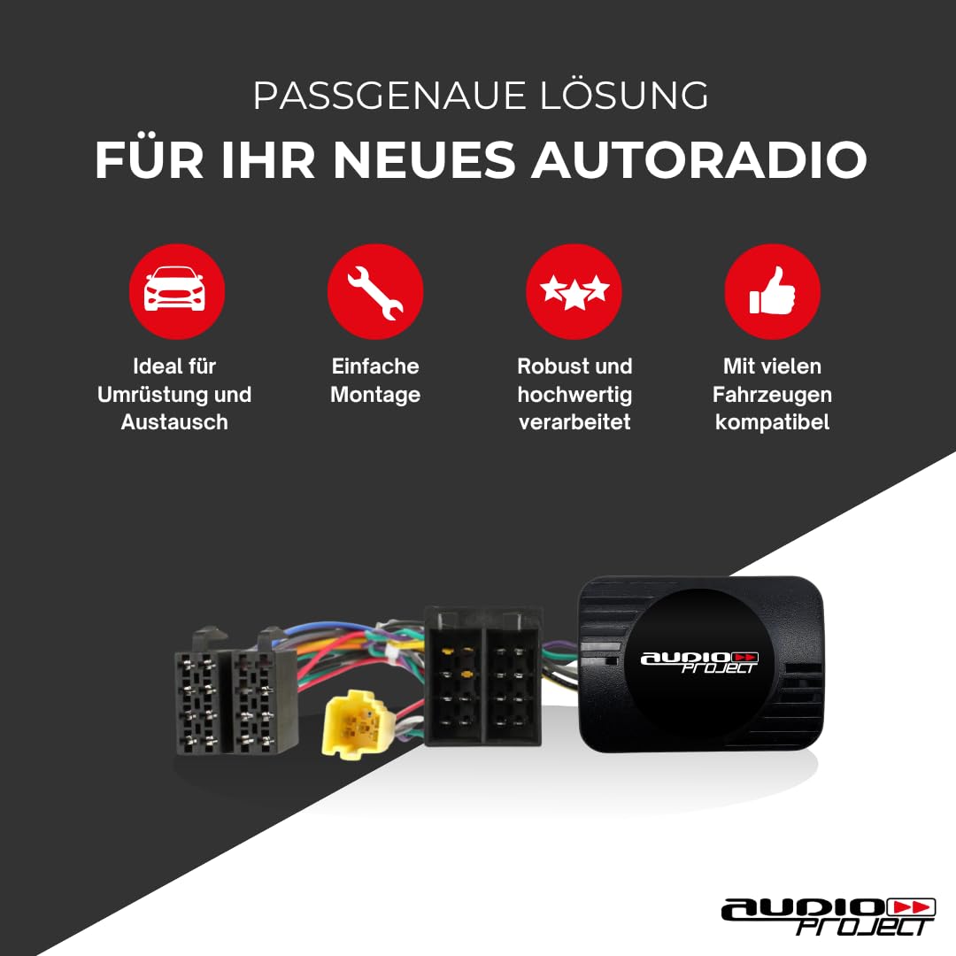 Audioproject A400.1-25 - CAN Bus Adapter Basis Lenkradfernbedienung für Renault Clio Megane Scenic Modus Trafic Master Kangoo ab 2004 Nissan Primastar ab 2008