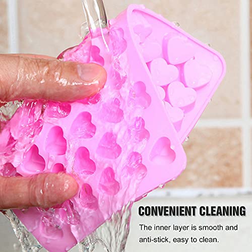 image for Kettion 4 Pcs Gummy Candy Molds, Silicone Mini Ice Cube Tray Chocolate