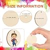 100 Pieces Unfinished Round Wooden Circles with Holes Round Wood Discs for Crafts Blank Natural Wood Circle Cutouts for DIY Crafts Party Birthday Christmas Decoration (1.5 Inch) #2