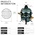 London Sunshine 13-Inch Ceramic Kamado Grill, Waterproof Vent Cap, Green
