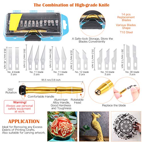 Rustark 42 Piece 3D Print Tool Kit Includes Debur Tool, Cleaning and Removal Tool with Storage Bag, 3D Printer Tool Set for Cleaning, Finishing and Printing 3D Prints - Thumbnail 4