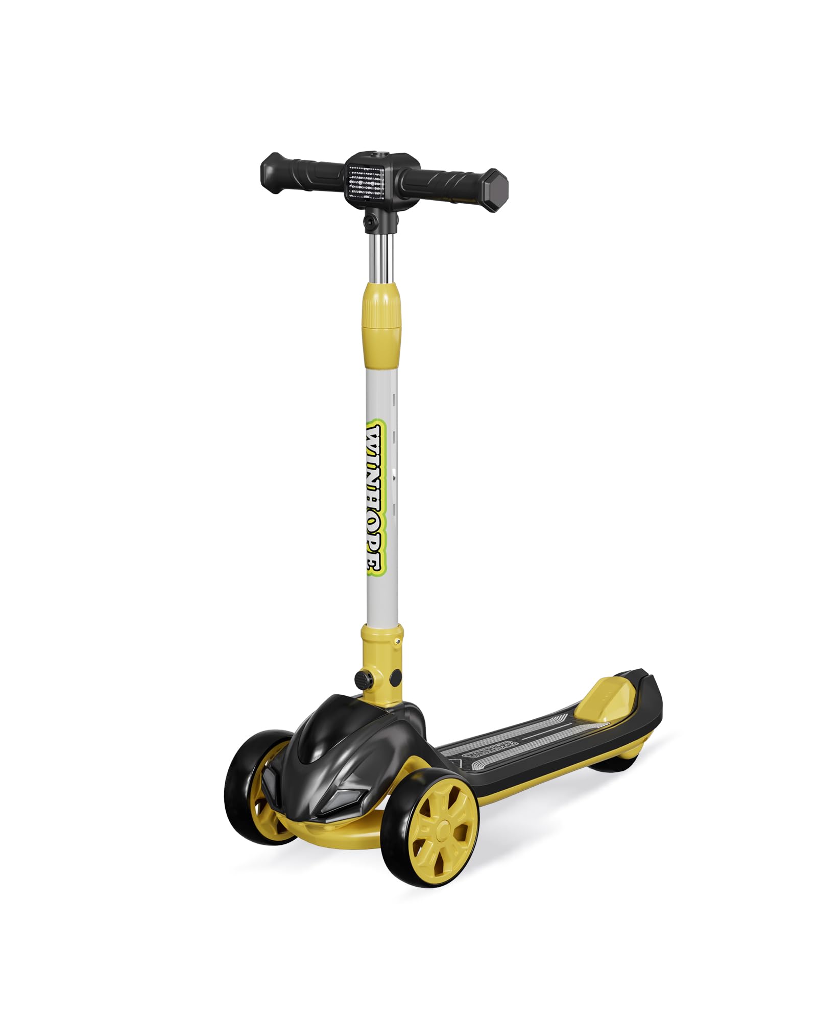 3 Wheel Kick Scooter for Kids, Adjustable Height Foldable Toddler Scooter, Stable Lean-to-Steer Wide Standing Board Scooters