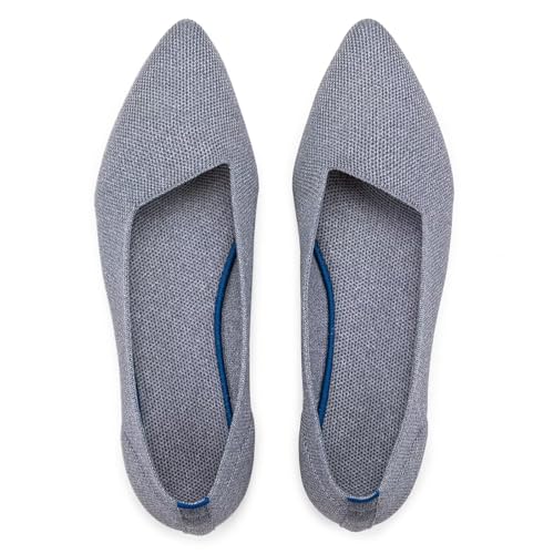 Image of Frank Mully Womens Pointed Toe Flats Knit Dress Shoes Comfort Women Shoes Softable