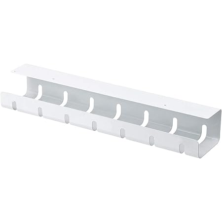 イーサプライ ケーブルトレー 幅53cm ケーブルオーガナイザ ネジ取付 配線 収納 隠し デスク 電源タップ ホワイト EEX-CBH05WH