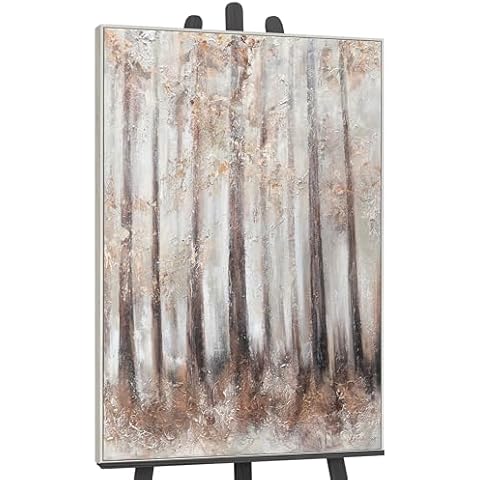 YS-Art Hand Painted Acrylic Painting - Morning in the Forest Cover