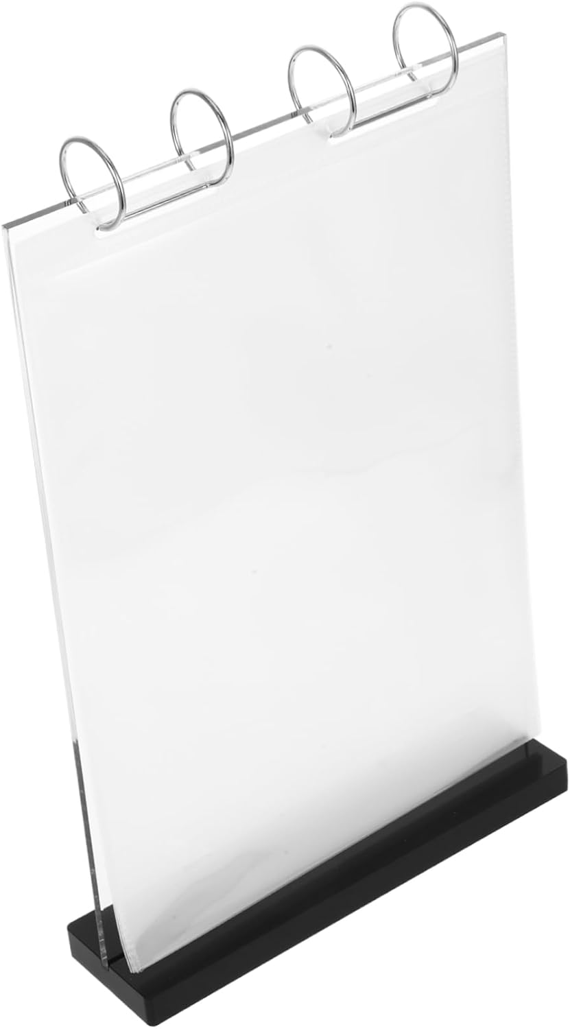 Versatile Acrylic Menu Sign Stand Double-sided Flip Stand Display Rack for Tabletop Poster Holder Restaurant