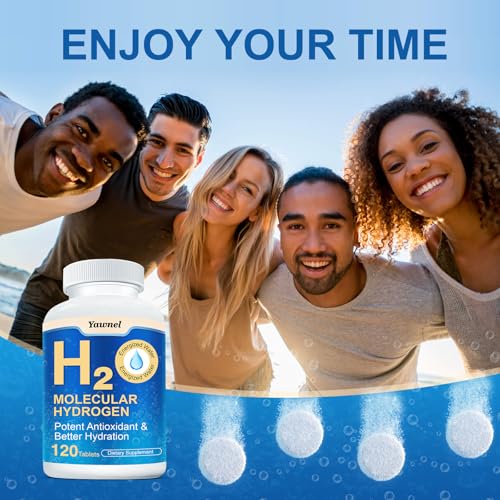 hydrogen water tablets 120 tablets hydrogen tablets for drinking water-support brain health amp cognitive function energized water-non-gmo amp gluten free