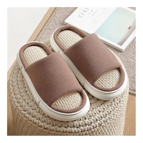 Pantuflas de Algodon Zapatillas de algodón de Lino for Mujer de Interior Mute Mute MUJO ANTOLILIO Anti-Deslizamiento Four Seasons Algodón japonés Ropa de Cama Hombres Mantener cálido