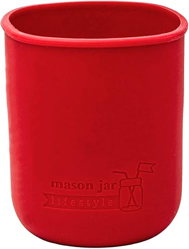 Miniatura 5 de Mason Jar Lifestyle - Fundas de silicona de 32 onzas para proteger la pelota, Kerr, tarros de conservas (negro, paquete de 2)