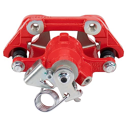 Image of TRQ Performance Rear Driver and Passenger Side Brake Caliper Set Caliper Brackets Compatible with Ford Explorer Taurus Lincoln MKT