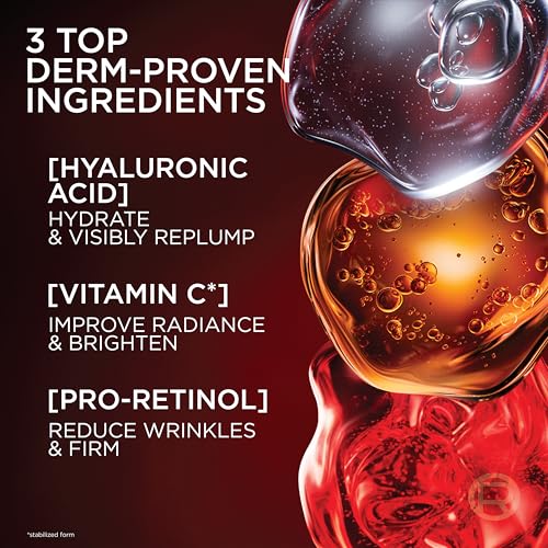 Image of L'Oreal Paris Revitalift Triple Power Anti-Aging Face Moisturizer, Pro Retinol, Hyaluronic Acid & Vitamin C to Reduce Wrinkles, Firm & Brighten Skin, 2.55 Oz