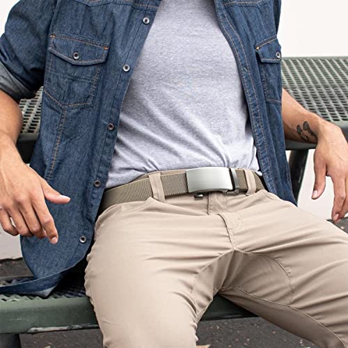 Image of DOOPAI Belt Men, elastic golf belts for men, 2 Pack Nylon Ratchet Belt Mens Belts Casual, Adjustable Trim to Fit