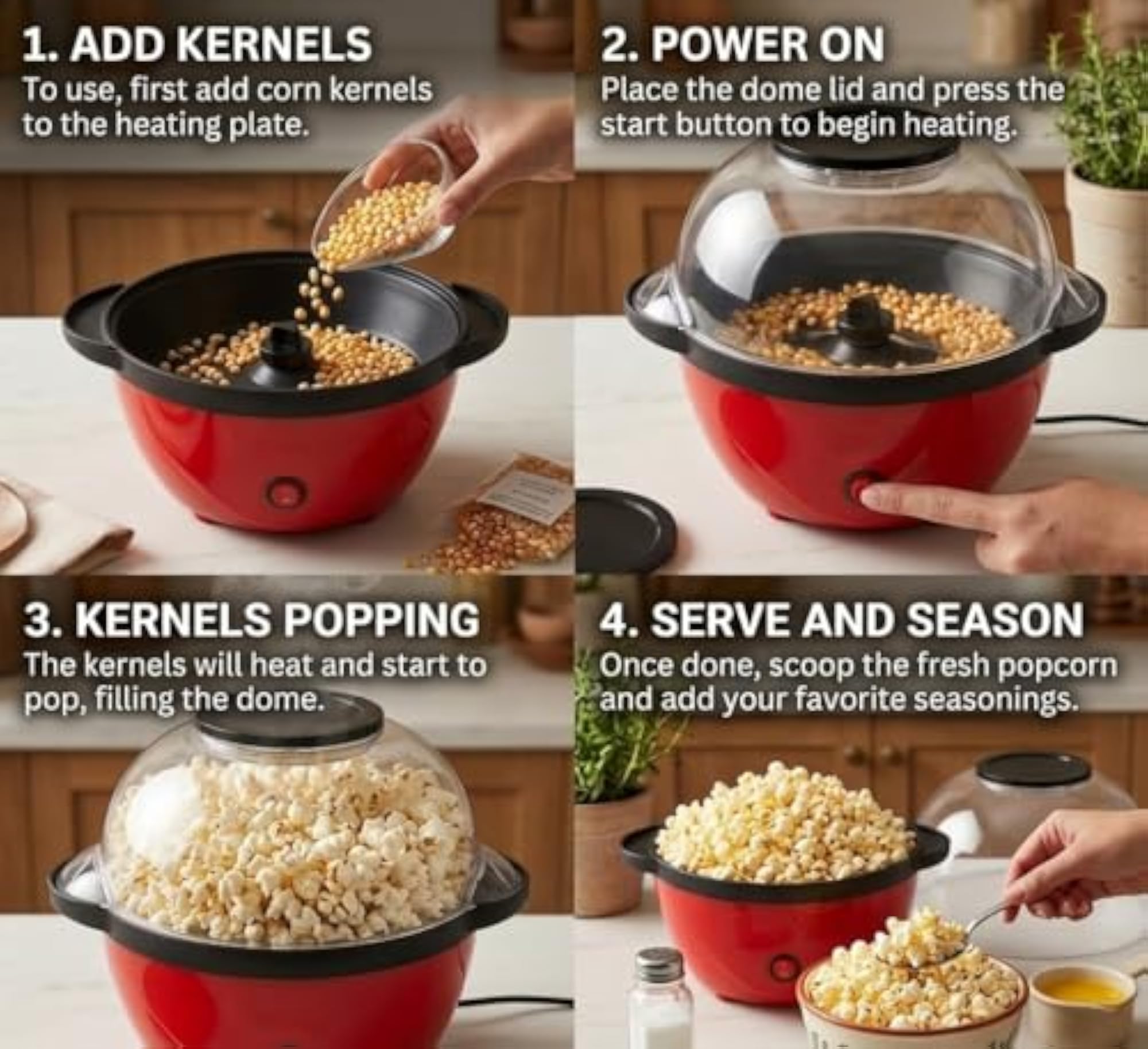 Electric Popcorn Maker Machine 450W
