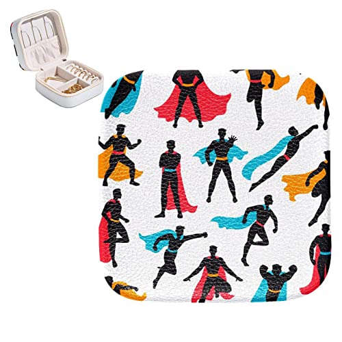 Boîte de rangement pour bijoux en cuir synthétique pour coiffeuse