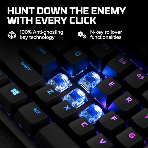 HyperX Teclado mecânico para jogos Alloy Origins Core PBT Teclas Tenkeyless TKL Blue Switch Clicky L