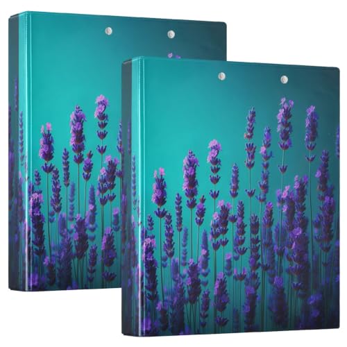 Classeur 3 anneaux D motif floral avec rabat porte-bloc rigide taille unique EX2