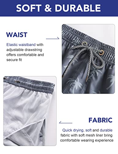 Image of BOJIN Mens Swim Trunks 9 inch Quick Dry Stretch Swim Shorts Mesh Lining Bathing Suits Swimwear Beach Shorts with Pockets