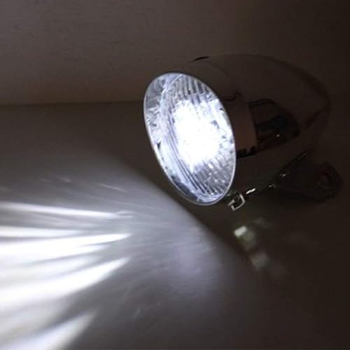 Miniatura 3 de SYCOOVEN Luz vintage para bicicleta, 3 LED vintage retro para bicicleta, lámpara delantera de bicicleta retro para montar por la noche, linterna de