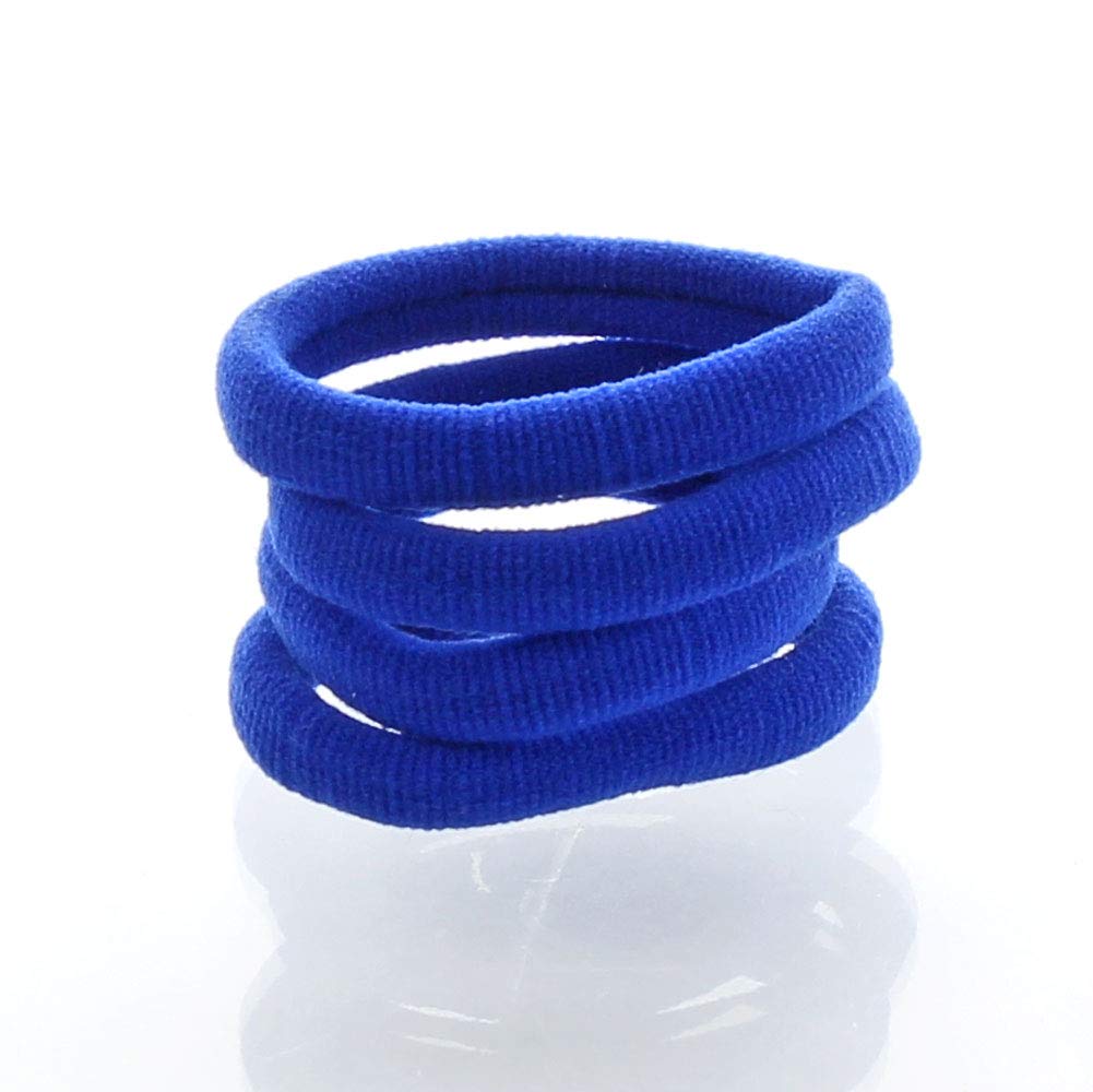 My LelloGirls Small Premium Ponytail Holder Seamless Hair Bands Electric Blue 20pcs
