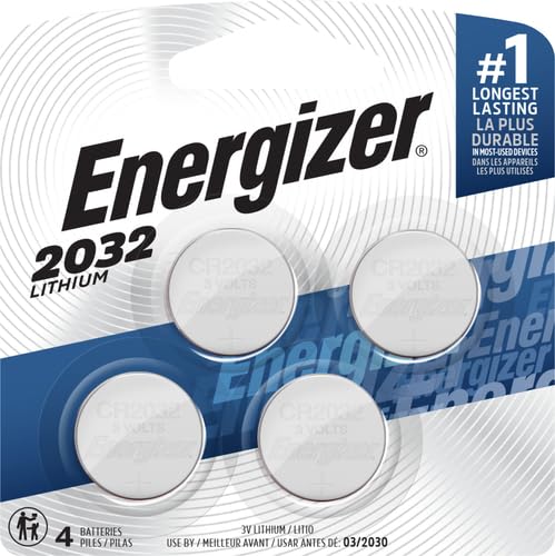 Image of Energizer 2032 Batteries, 3V Lithium Coin Batteries, 4 Count (Pack of 2)