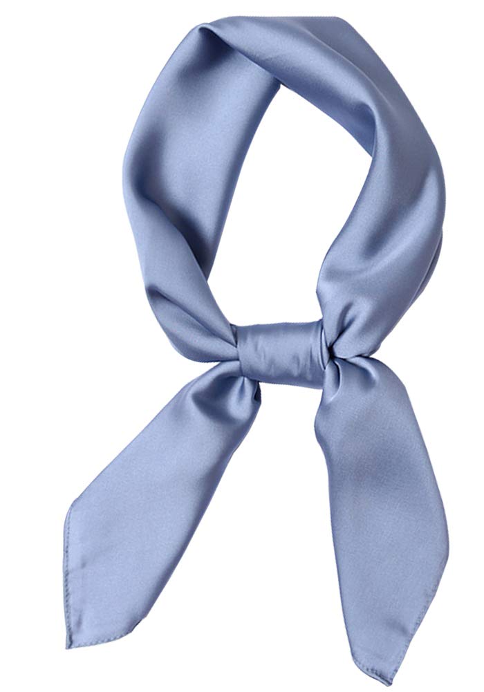 PersmilefulWomen's Fashion Soft Large Satin Square Chiffon Polyester Scarf Set Head Neck Multiuse Solid Colors Available