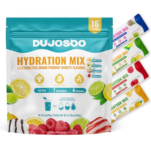 Dujosoo Electrolyte Powder, Sugar Free Variety Flavors,...