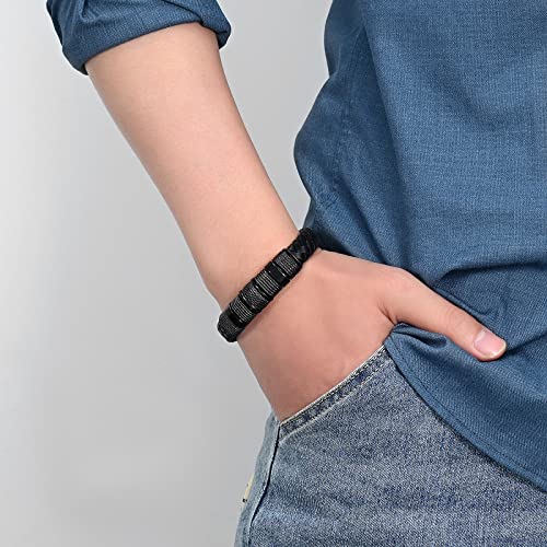 shajwo Cremation Urn Bracelet for Ashes Jewelry for Women Men Memorial Keepsake Cuff Bangle Leather Bracelet2