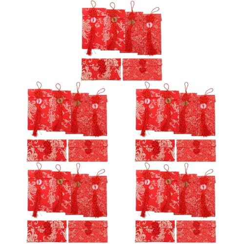 Enveloppes rouges de mariage style chinois aux finitions dorées sophistiquées